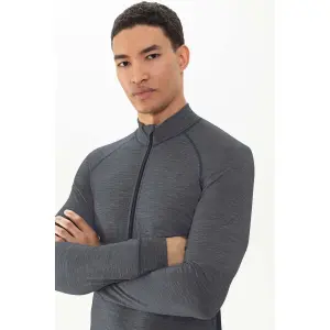 Long-sleeved base layer with high collar and zip Mey Prfrmnc image-3