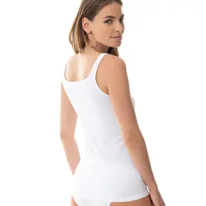Camisola de alças com decote em V e renda para mulher Mey Noblesse image-2