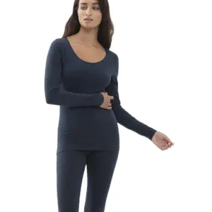 T-shirt de manga comprida para mulher Mey Cotton Pure image-0