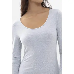 T-shirt de manga comprida para mulher Mey Cotton Pure image-3