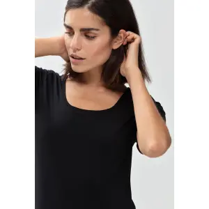 T-shirt de gola redonda para mulher Mey Superfine Organic image-2