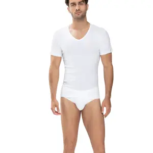 T-shirt med V-ringning Mey Noblesse image-0