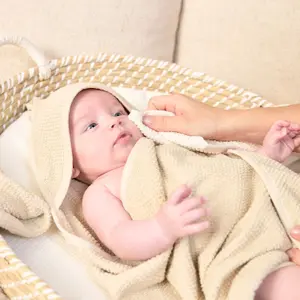Baby bath cape Meyco Baby Popcorn image-1