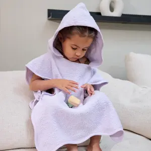 Baby bath poncho Meyco Baby Wavy Soft Lavender image-2