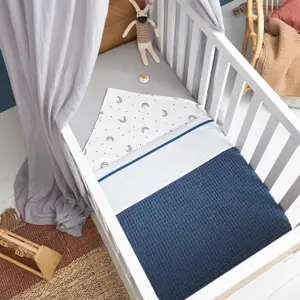 Baby Piped Fitted Sheet Meyco Baby 75x100 cm image-2