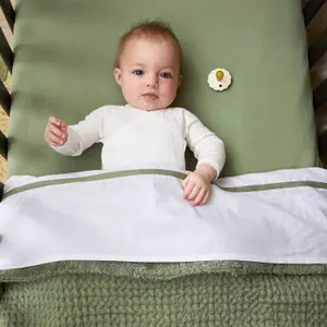 Baby Piped Fitted Sheet Meyco Baby 75x100 cm image-2