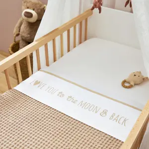 Spänna över babysäng Meyco Baby Love you to the moon & back 75x100 cm image-2