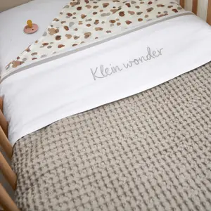 Cot Sheet Baby Meyco Baby Klein Wonder Greige 75x100 cm image-2
