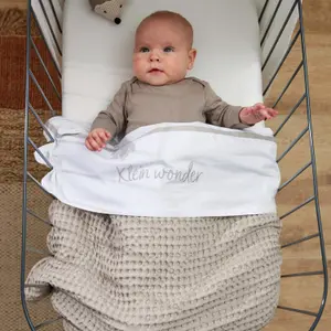 Cot Sheet Baby Meyco Baby Klein Wonder Greige 75x100 cm image-3