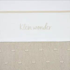 Bettlaken Baby Meyco Baby Klein Wonder Soft Sand 75x100 cm image-0