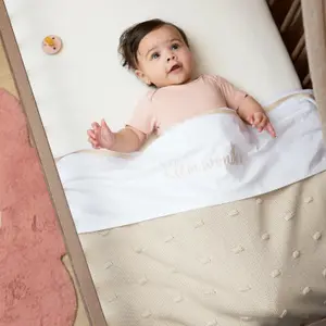 Bettlaken Baby Meyco Baby Klein Wonder Soft Sand 75x100 cm image-1