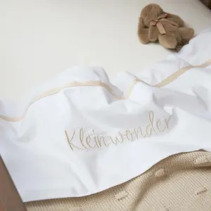 Bettlaken Baby Meyco Baby Klein Wonder Soft Sand 75x100 cm image-2