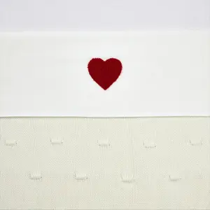 Cot Sheet Baby Meyco Baby Sweet Heart 100x150 cm image-1