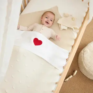 Cot Sheet Baby Meyco Baby Sweet Heart 100x150 cm image-4
