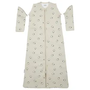 Baby Jersey Sleeping Bag with Detachable Sleeves Meyco Baby Interlock image-1