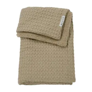 Teddy Baby Waffle Fabric Blanket Meyco Baby image-0