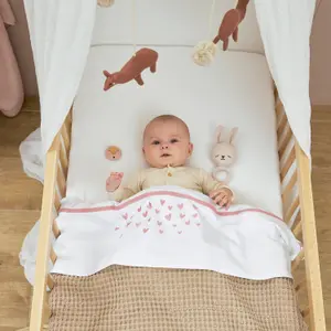 Teddy Baby Waffle Fabric Blanket Meyco Baby image-3