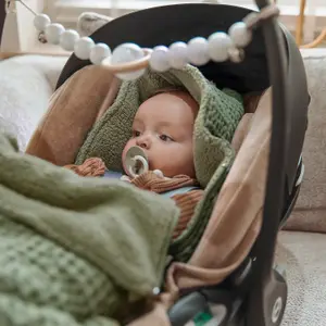 Chancelière til barnevogn i prikket teddy stof baby Meyco Baby 40x82 cm image-4