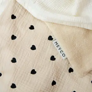 Embroidered Pre-washed Muslin Blanket Baby Meyco Baby image-4
