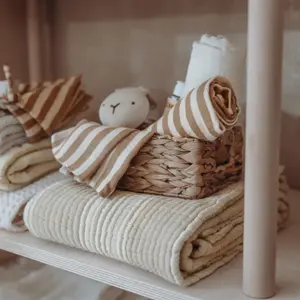 Pre-Washed Muslin Wrap Baby Meyco Baby (x2) image-1