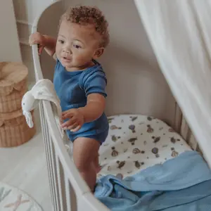 Pre-washed Muslin Fitted Sheet Baby Meyco Baby 75x100 cm image-2