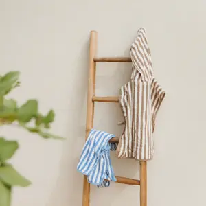 Poncho de bain bébé Meyco Baby Fat Stripe Taupe image-2