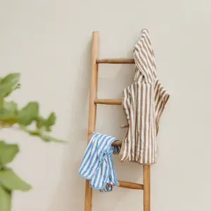 Poncho de bain bébé Meyco Baby Fat Stripe Blue image-1