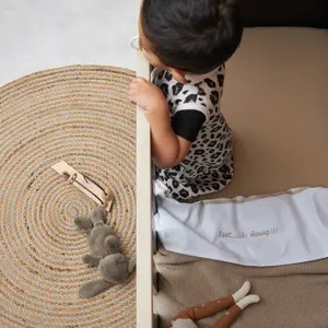 Cot Sheet Baby Meyco Baby Ssst…ik slaap!! 75x100 cm image-3