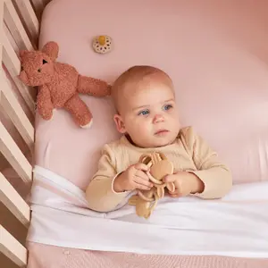 Baby Piped Fitted Sheet Meyco Baby 75x100 cm image-2
