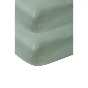 Fitted Sheet for Baby Mattress in Jersey Meyco Baby 70x140/150 cm (x2) image-1