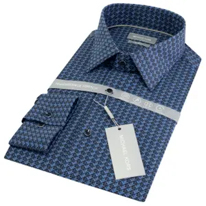 Camisa slim de rendimiento estampada Michael Kors Empire image-1
