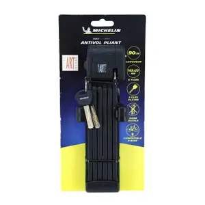 Foldable bike lock with knife type key Michelin image-3