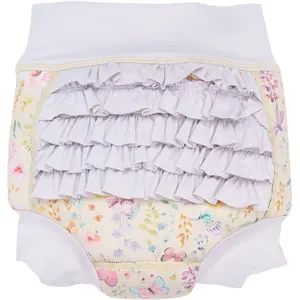 Baddräkt med volanger baby flicka Mikk-Line AOP image-1