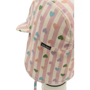 Boné 5 Painéis com proteção de orelhas anti-UV menina Mikk-Line AOP image-2