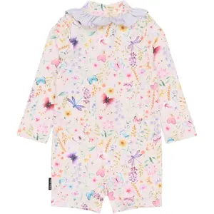 Combinaison de natation manches longues anti-UV à volants bébé fille Mikk-Line AOP image-2