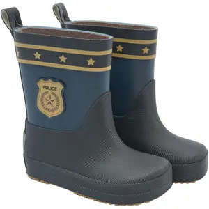 Μπαμπάκι μωρού Mikk-Line Wellies Police - Barefoot image-0