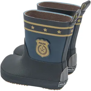 Μπαμπάκι μωρού Mikk-Line Wellies Police - Barefoot image-2