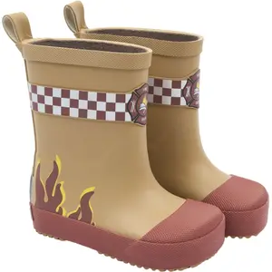 Kinderstiefel Mikk-Line Wellies Firefighter - Barefoot image-0