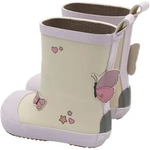 Παιδικές μπότες Mikk-Line Wellies Butterfly - Barefoot image-2