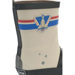 Παιδικές μπότες Mikk-Line Wellies Astronaut - Barefoot image-5