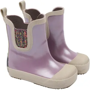 Παιδικές μπότες Mikk-Line Wellies Short Metallic - Barefoot image-1