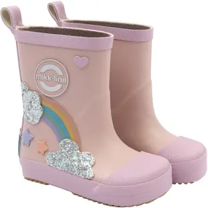 Παιδικές μπότες Mikk-Line Wellies Rainbow patch - Barefoot image-0