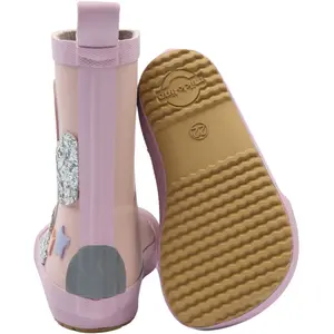 Παιδικές μπότες Mikk-Line Wellies Rainbow patch - Barefoot image-3