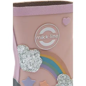 Παιδικές μπότες Mikk-Line Wellies Rainbow patch - Barefoot image-5