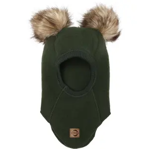 Full wool balaclava with baby pompom Mikk-Line image-0