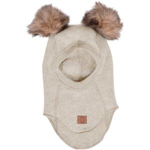 Full wool balaclava with baby pompom Mikk-Line