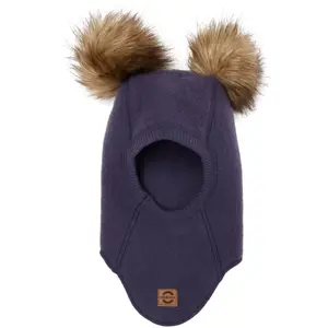 Full wool balaclava with baby pompom Mikk-Line image-0