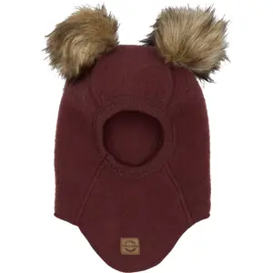 Full wool balaclava with baby pompom Mikk-Line image-0