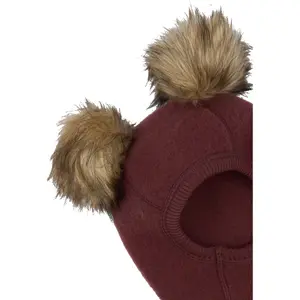 Full wool balaclava with baby pompom Mikk-Line image-1
