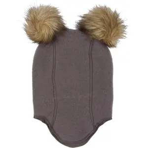 Full wool balaclava with baby pompom Mikk-Line image-1